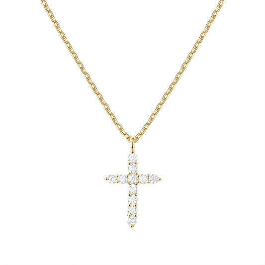 Elegante Goldene Kreuzkette
